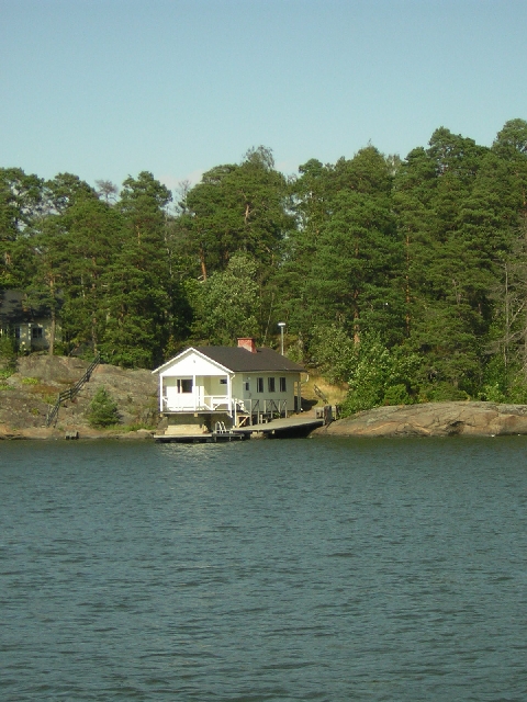 Helsinki - a summer house down on the waters edge on one of the islands