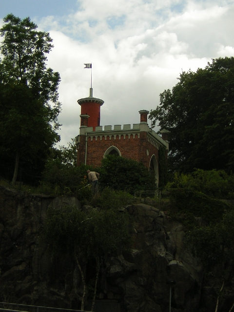 Stockholm - a small house/castle on a hill next to the ship museum